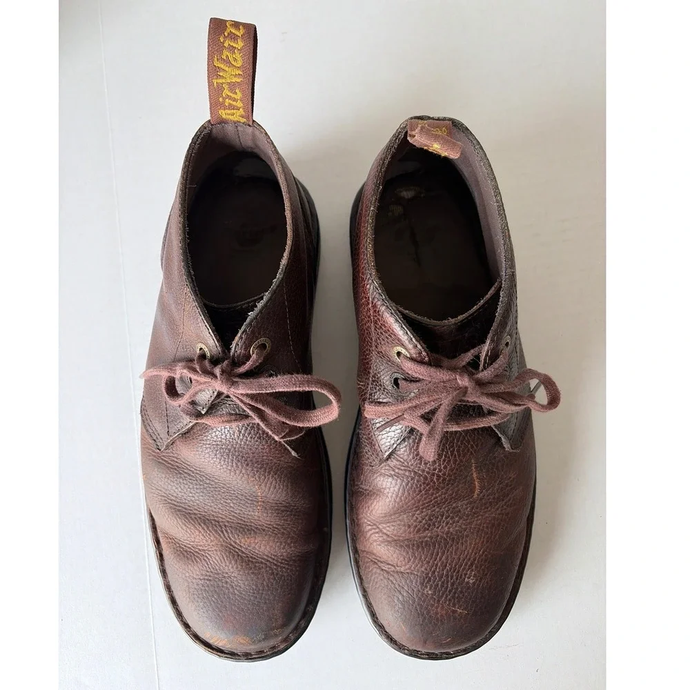 Dr. Martens Sussex Mens Brown Leather Chukka Boots Slip Resistant AW004 Size 11